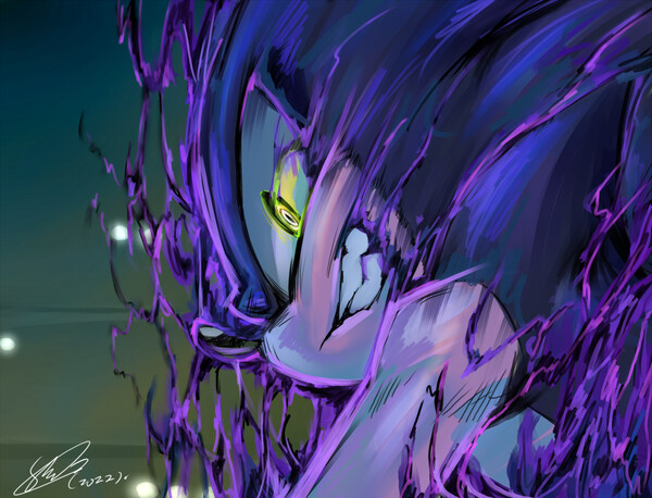 Sonic X Redraw] Dark Sonic [OLD] by Pumpi -- Fur Affinity [dot] net