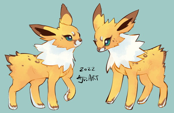 Fawn the Jolteon by Flipside -- Fur Affinity [dot] net