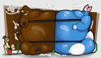 Meatpie Blueberry Inflation Butt Angle by meatpie6473 -- Fur