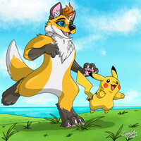 Pokémon YCH - Epitome and Pikachu