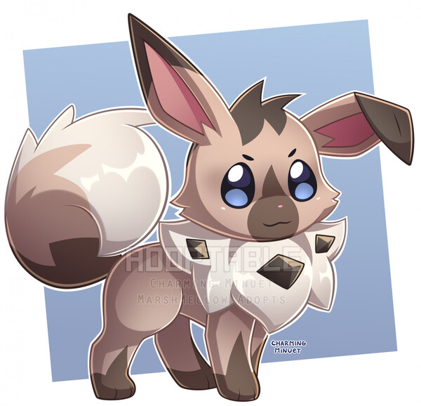 Glamrock Eevee / Pokémon x FNAF 9 fusion adopt by Shiningpokey -- Fur  Affinity [dot] net