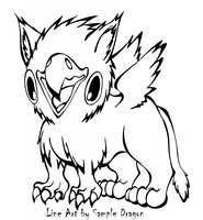 Baby Earred Griffin Coloring Page Free2Use