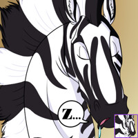 $1 icon commision - Mr Zebra (tired)