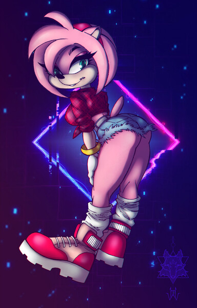 8feet on X: Ayyy look, my first Sonic character (Amy Rose) fanart :p #Sonic  #AmyRose #Fanart #artwork #furry #art  / X