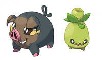 Lechonk and Smoliv