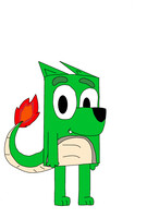 Dragon but in bluey style