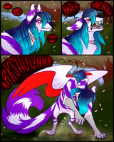 Art Trade: Skyiler vs Sakura petals by PupperStar