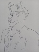 Wolf Warrior Sketch - Tyson Devereux