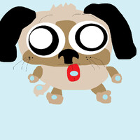 Pug window Cling Plushie