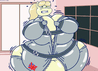 Fatter Tina Can't Fit In Her Ninja Suit.