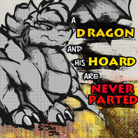 Drawtober 2022 18: The Dragon and the Hoard