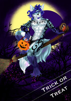 [ych] trick or treat Wolfy90