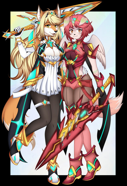 Pyra and Mythra cosplay by TogotheHusker Fur Affinity dot net