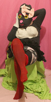 Eleanor Skunk in red stockings