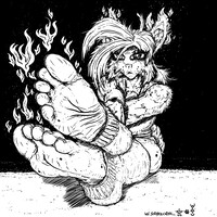 INKTOBER DAY 5 FLAME FEET