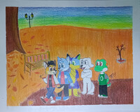 Walking with friends