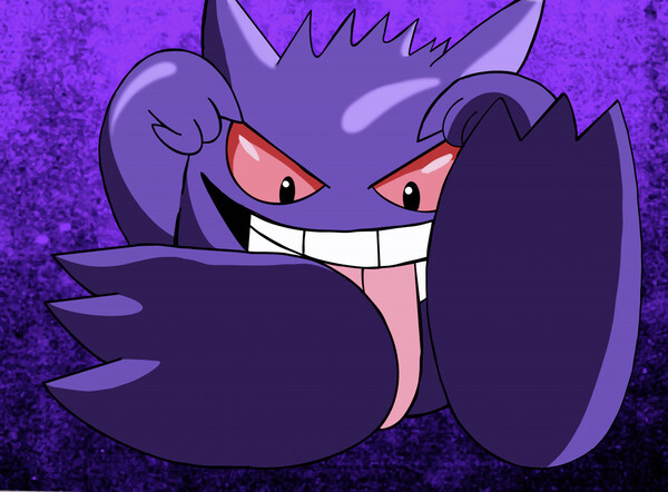 Shiny Gengar White Alternate by StudioFluff -- Fur Affinity [dot] net