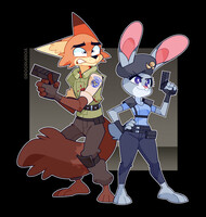 Judy and Haru Mime and Dash Halloween 2022 by TakaG -- Fur Affinity [dot]  net