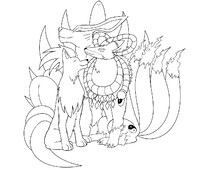 The Kyuubis (lineart)