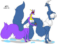 dragonwolf out shower