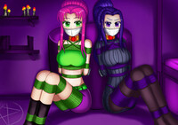 Starfire and Raven exorcism session