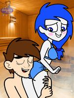 Butthug in the sauna