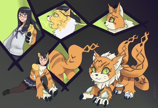 Meicoomon Transformation by 24HoursGyear -- Fur Affinity [dot] net