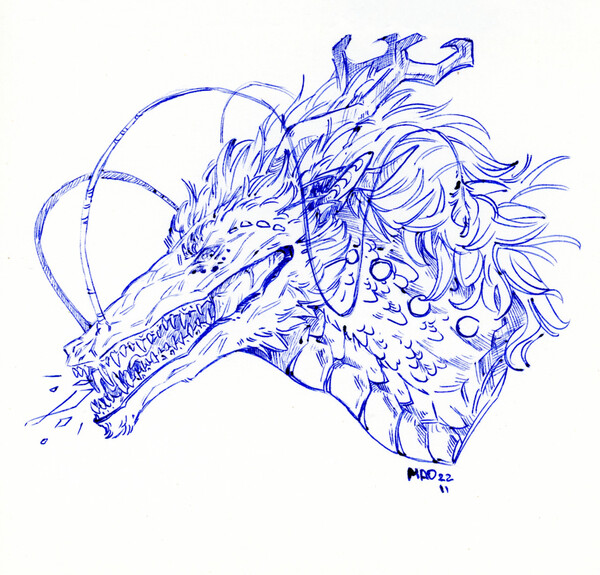 Deniska Eastern Dragon | Blue pen by Maoshan -- Fur Affinity [dot] net Deniska Eastern Dragon | Blue pen by Maoshan