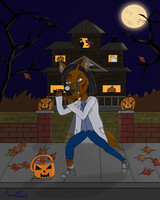 Zora the Zombie Yeen goes Trick or Treating