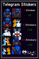 Telegram stickers price list