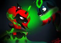 Queen Haiku vs Chrysalis (Redraw)