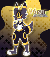 🐱 CLOSED - Lucario x Gatomon FUSION ADOPT by risuchan004 -- Fur