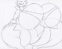 dinosaucers hyper thicc busty curvy Princess Dei sketch