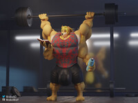 Lunar’s working out his mind and body.