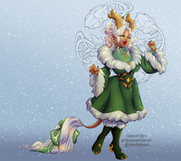 Green Dressed Dragon In Snow