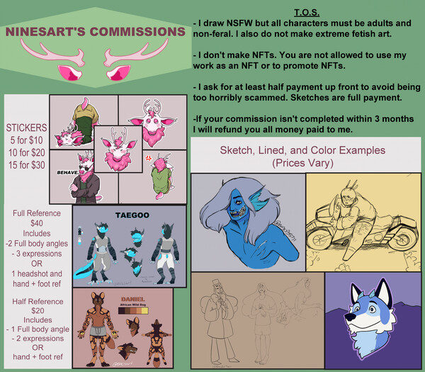COMMISSION GUIDE - LATE 2023 by InsaneEighteen -- Fur Affinity [dot] net