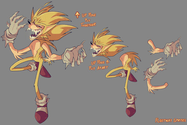 Fleetway Sonic doodle by ZyfetaliaZero -- Fur Affinity [dot] net