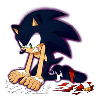 Bare Dark Sonic (Full Power) by hker021 -- Fur Affinity [dot] net