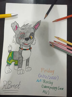 Art of Rocky ( werepuppy curse AU ) ( gift for someone )
