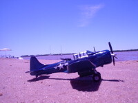SBD-5  Dauntless in the sand