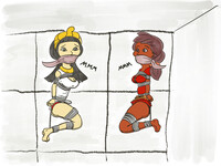 Theti and Tiya in peril