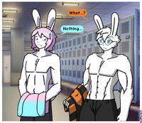 Jam and Kyle at the lockers