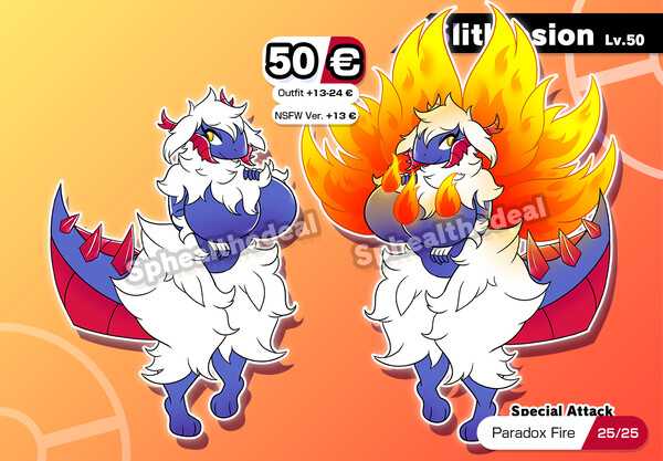 SOLD] H Typhlosion x Slither Wing Fusion ADOPT! by SphealtheDeal