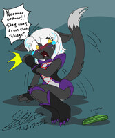 ART::Onyx cat and The Cucumber