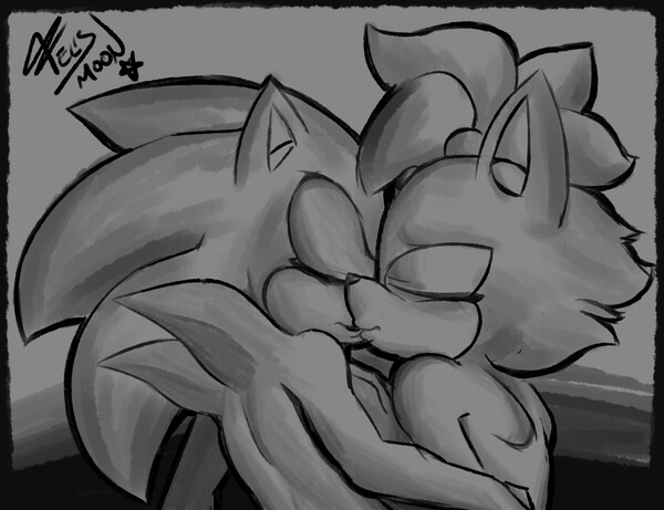 I was asked to draw Sonic and Shadow kissing : r/MoonPissing