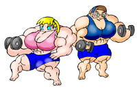 Lily and Molly Working Out