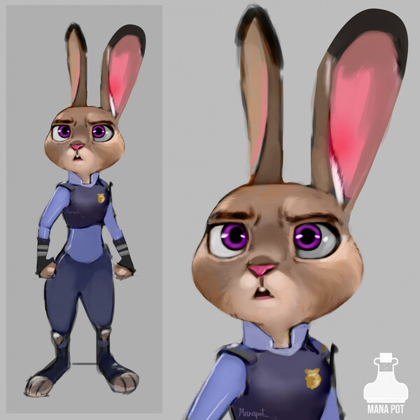 Judy Hopps - Zootopia concept art study 2 by AzulPot -- Fur Affinity [dot] net Judy Hopps - Zootopia concept art study 2 by AzulPot