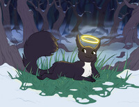 The Warmth of Zollee's Light in a Snowy Dark Forest