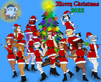 Christmas group photo of all the girls