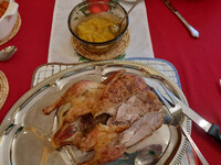 Roast Duck with Pineapple-Curry Sauce